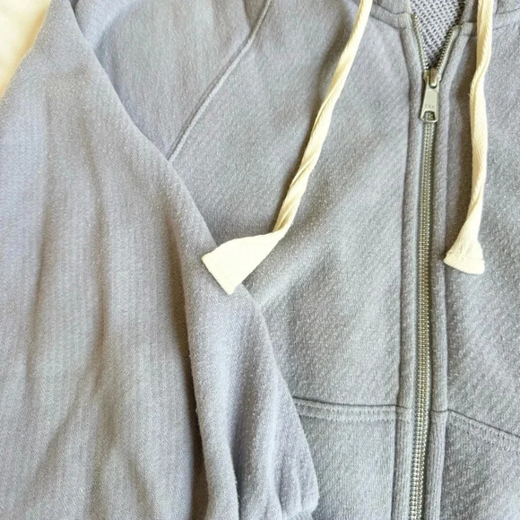 Madewell MWL AiryTerry Cocoon Hoodie Sweatshirt Zip Up Shorts Set Purple XS - Picture 11 of 14